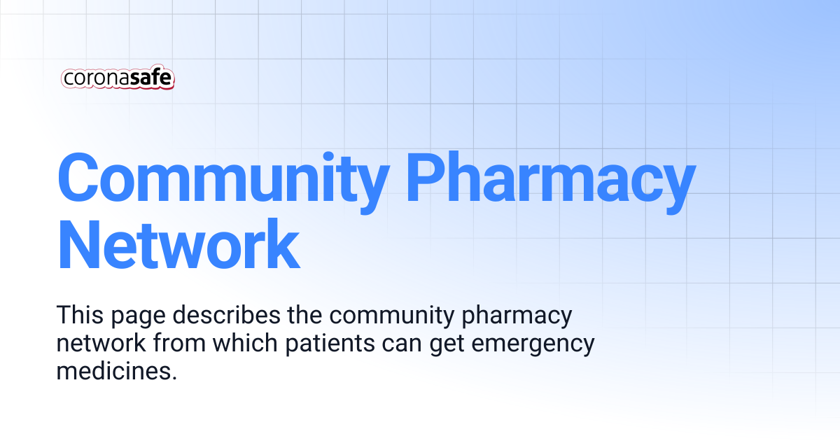 Community Pharmacy Network | model